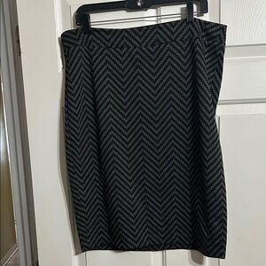 Alyx Black & Gray Chevron Pencil Skirt